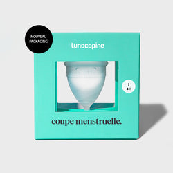 Cup menstruelle Lunacopine transparente taille 1 silicone médical platine